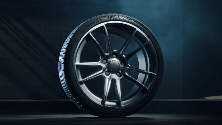 Continental SportContact 7 tire on an alloy wheel