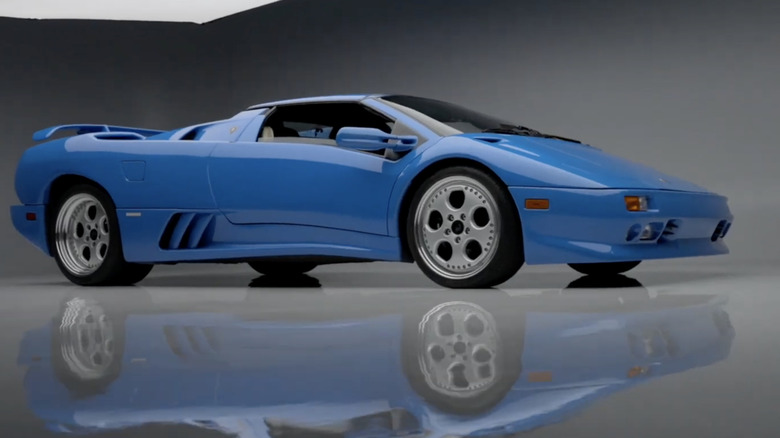 Donald Trump's LeMans Blue 1997 Lamborghini Diablo VT Roadster at auction