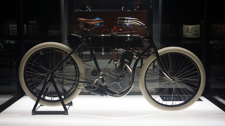 The 1903 Harley-Davidson Serial Number One on display at the Harley-Davidson museum.