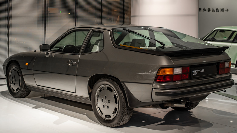 1982 Porsche 924 Turbo on display in a museum