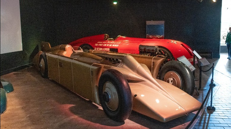 An Irving-Napier Golden Arrow in a museum