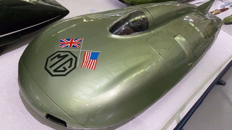 The MG EX181 at a museum