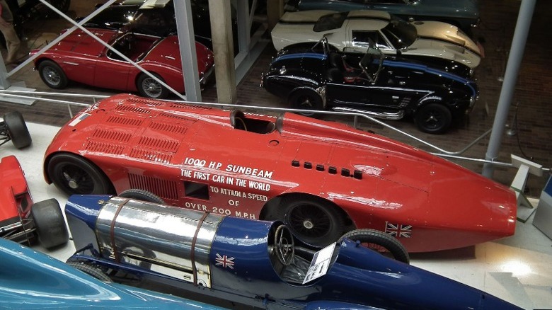 The Sunbeam 1,000 HP in a museum