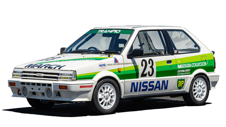 A Nissan March Super Turbo on display