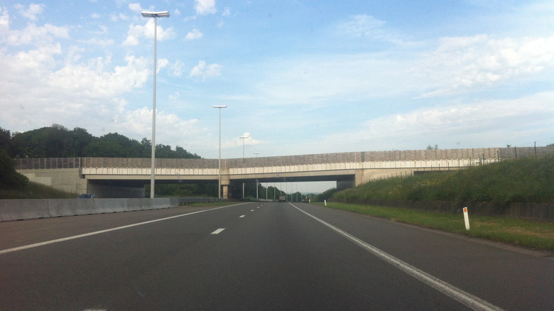 European Route E40 showing Ecoduct Grunhaut