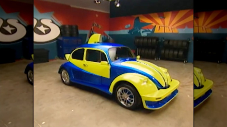 Lawanna's 1968 VW Bug parked inside GAS garage