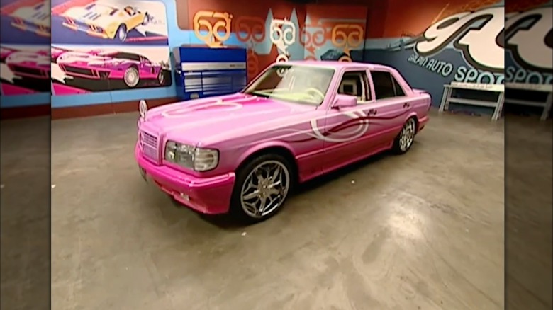 Spechelle's 1981 Mercedes-Benz 300SD with a two-tone pink finish