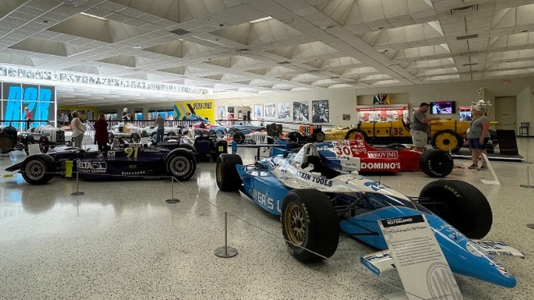 Inside the Indianapolis Motor Speedway Museum.