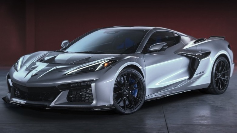 A silver 2026 Chevrolet Corvette C8 ZR1.