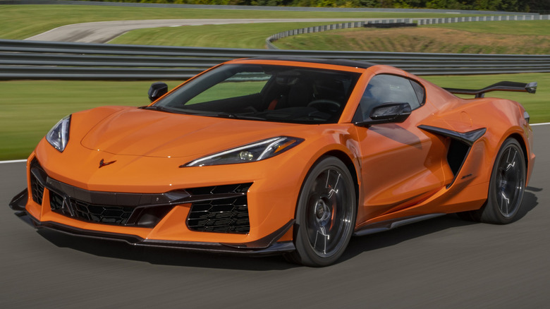 An orange 2024 Chevrolet Corvette C8 Z06