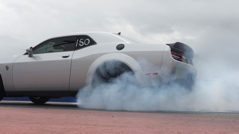 2023 Dodge Challenger Demon SRT 170 rear tire burnout