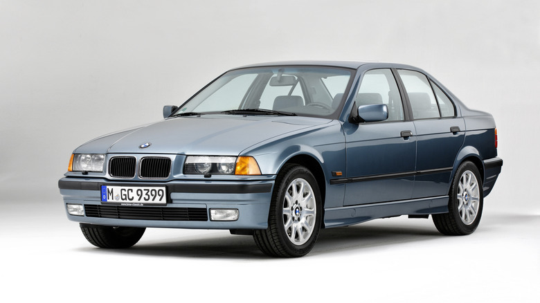 A front 3/4 view of the BMW E36 3-Series.