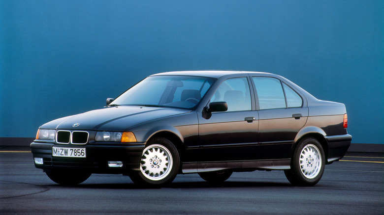 A front 3/4 view of the BMW E36 3-Series.