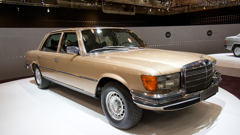 A Mercedes-Benz 450SEL 6.9 displayed successful a depository successful Essen, Germany, 2011.