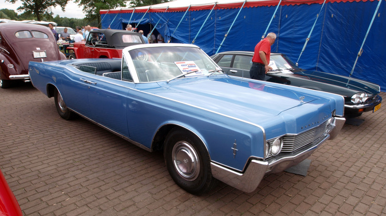 Light blue 1966 Lincoln Continental convertible