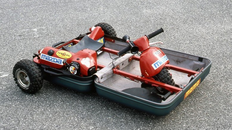 A close view of a Mazda Suitcase Car