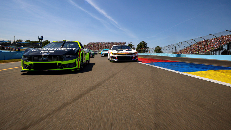 Drivers race at Watkins Glen International.