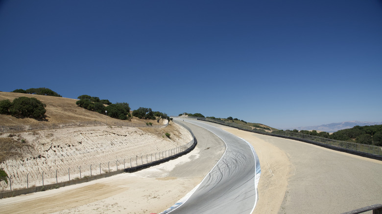 A twist at Laguna Seca gives way to the iconic Corkscrew.