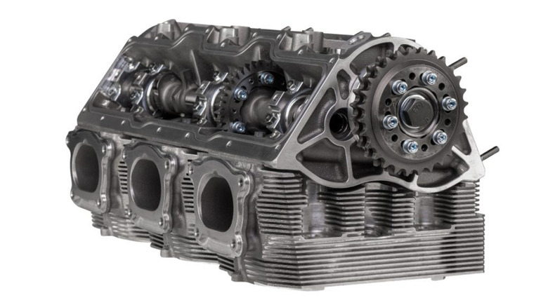 A Swindon Powertrain cylinder head for a Porsche M64 engine.