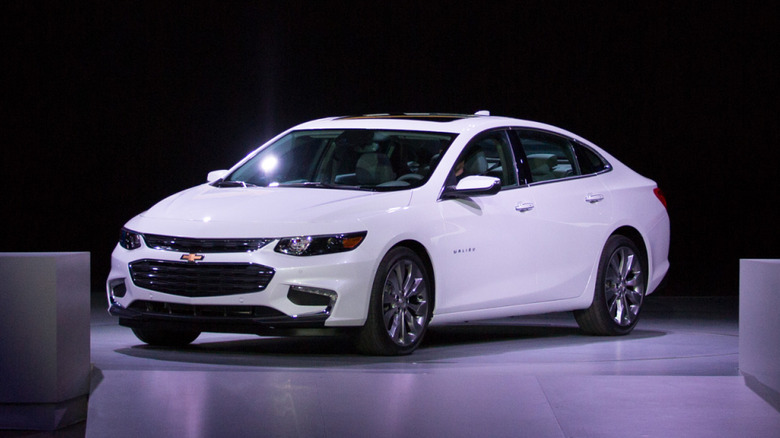 Chevy Malibu on display at an expo.
