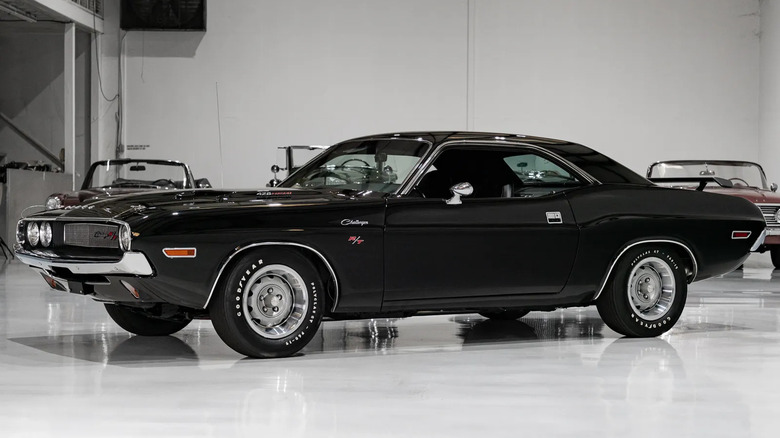 A black 1970 Dodge Challenger R/T Hemi Hardtop for sale