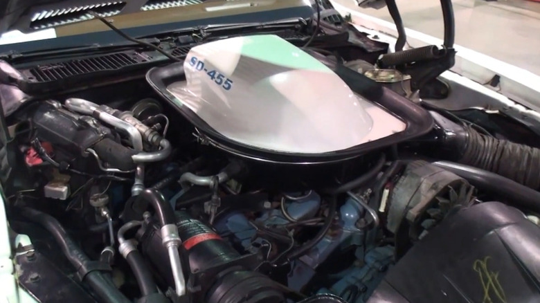 Pontiac Super Duty 455 V-8 mounted in a 1973 Pontiac Firebird Formula
