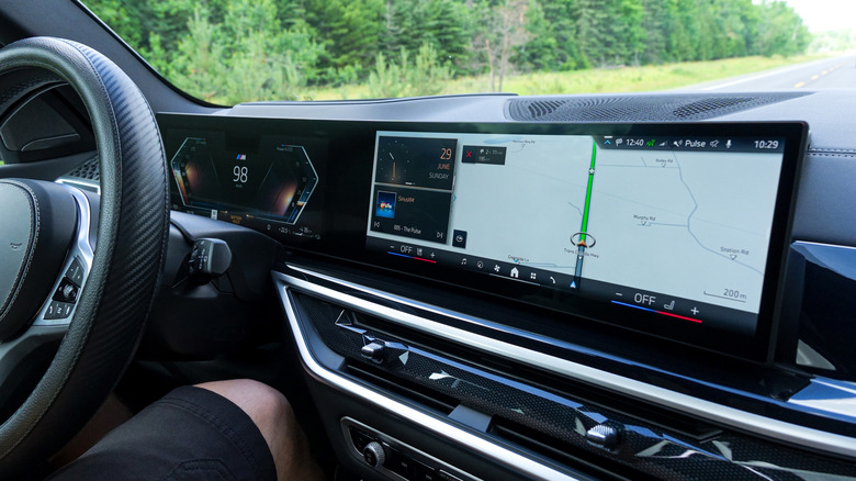 The dashboard of a BMW X5.