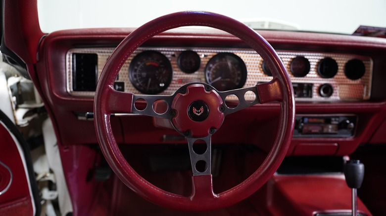 The dashboard of the 1979 Pontiac Firebird Trans Am for sale.