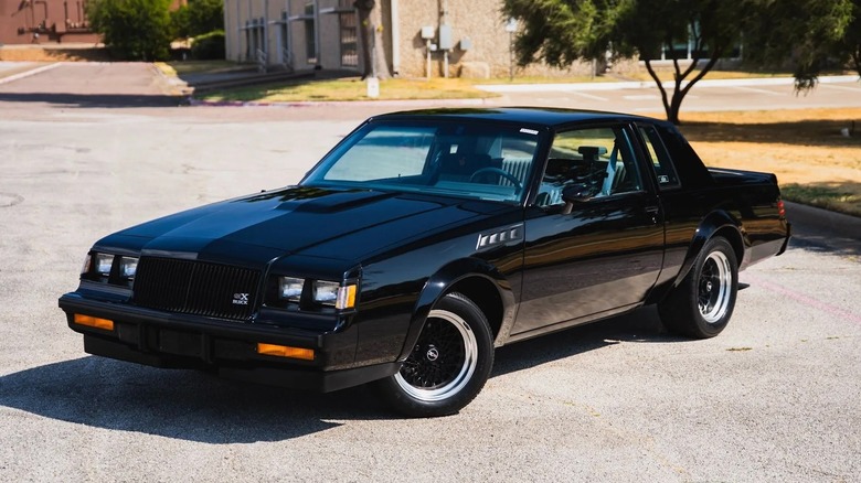 Front 3/4 of the 1987 Buick GNX for sale.