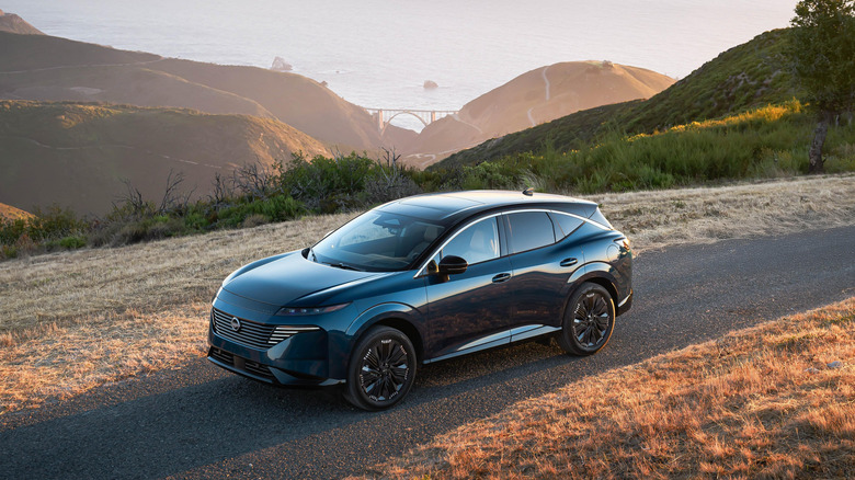2025 Nissan Murano parked on road overlooking ocean
