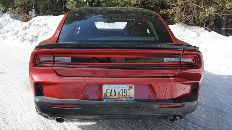 Red 2026 Dodge Charger Sixpack R/T rear view