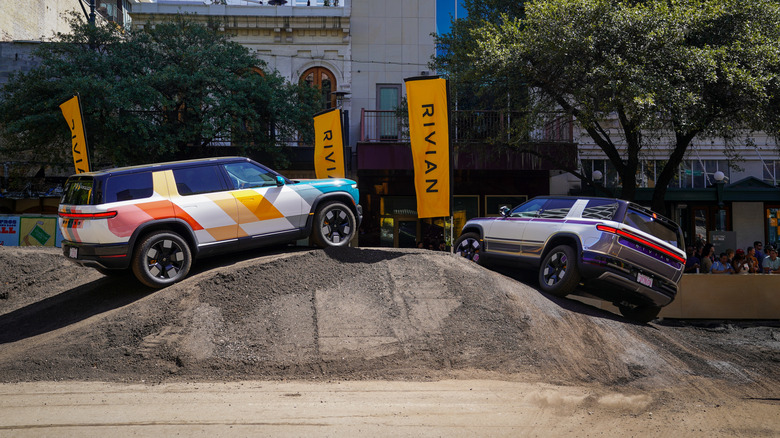 The Rivian Electric Joyride activation is seen on Congress Avenue during the 2026 SXSW Conference And Festival on March 15, 2026 in Austin, Texas.