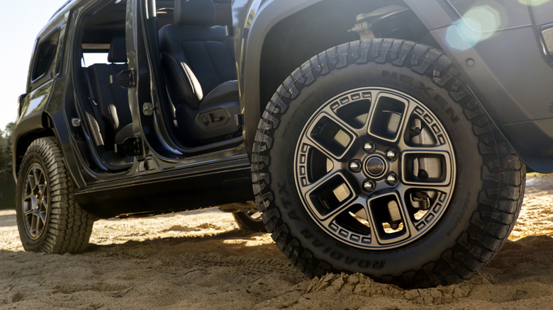 Front wheel of a 2026 Jeep Recon Moab