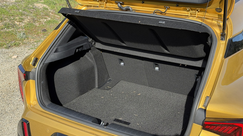 Cargo space of a 2026 Kia K4 Hatchback