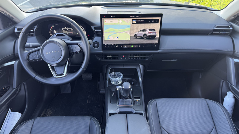 An overhead view of the CX-5's dashboard