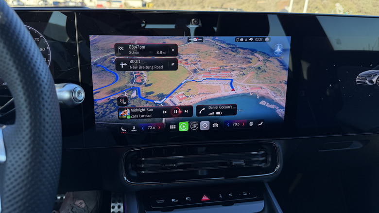 Central touchscreen of a 2026 Mercedes-Benz CLA EV