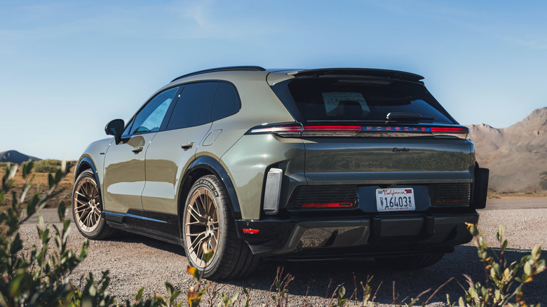 2026 Porsche Cayenne Turbo Electric rear 3/4