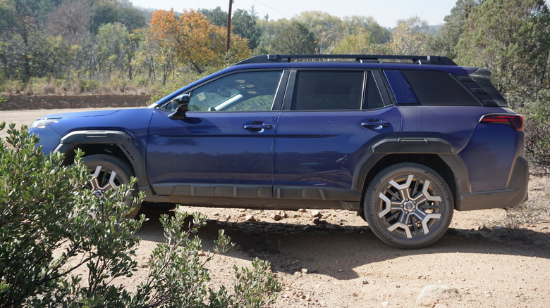 Blue 2026 Subaru Outback side view