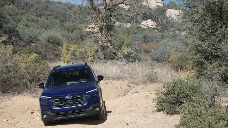 Blue 2026 Subaru Outback front view