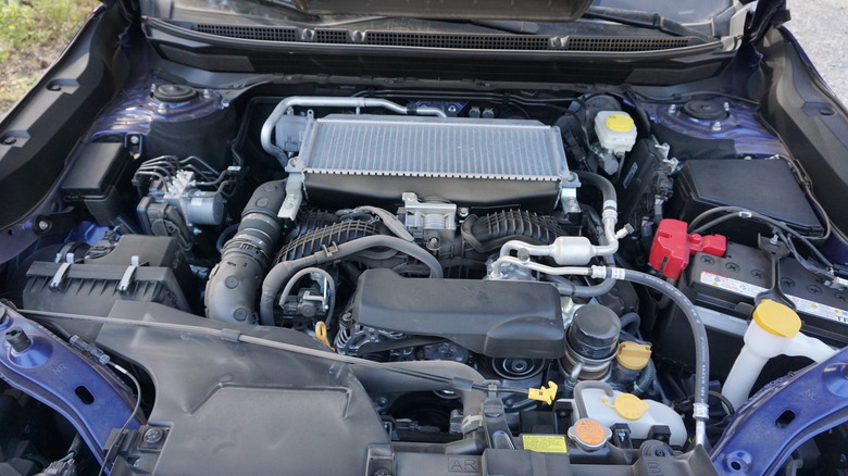 Blue 2026 Subaru Outback turbocharged 2.4-liter engine