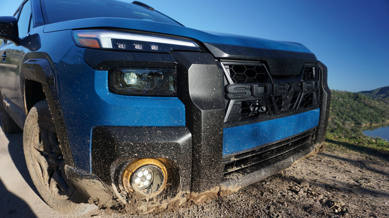 Blue 2026 Subaru Outback Wilderness front end