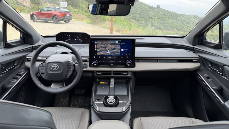 Interior of a Toyota bZ Woodland