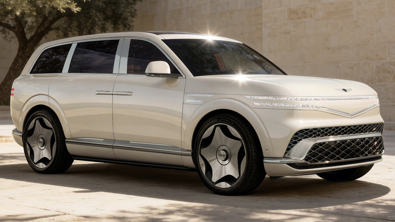 2027 Genesis GV90 Neolun front 3/4 view