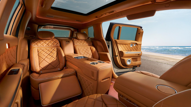 2028 Genesis GV90 Neolun interior with coach doors open
