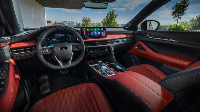 red 2027 Infiniti QX65 Autograph interior