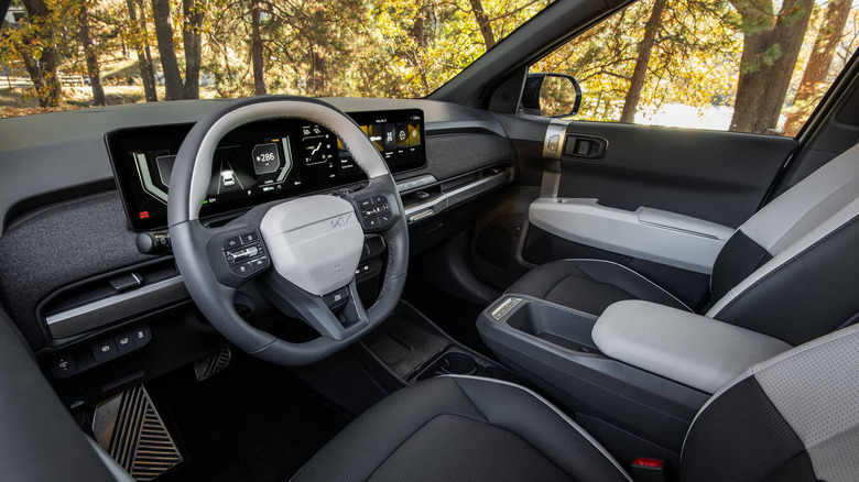 The interior of a 2027 Kia EV3