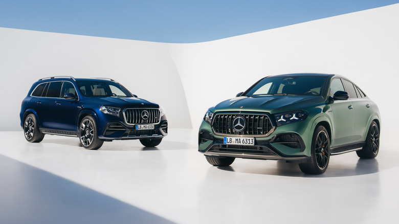 2027 Mercedes-AMG GLE 63 S Coupe and GLS 63 front 3/4