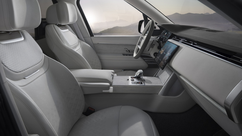 Interior of a 2027 Range Rover Electric