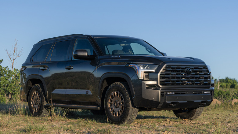2027 Toyota Sequoia Trailhunter front 3/4