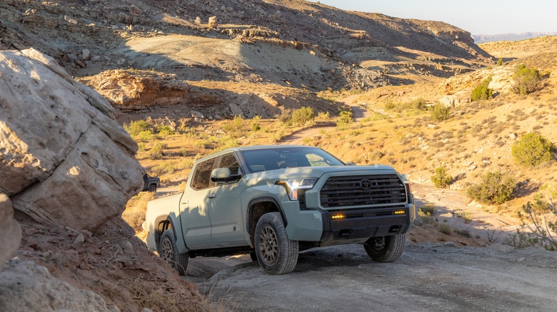 2027 Toyota Tundra Trailhunter rock crawling off-road